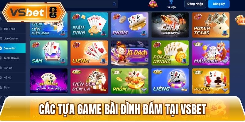 Các tựa game bài ăn khách hàng đầu hiện nay